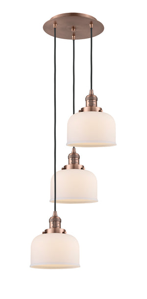 Innovations - 113F-3P-AC-G71 - Three Light Pendant - Franklin Restoration - Antique Copper