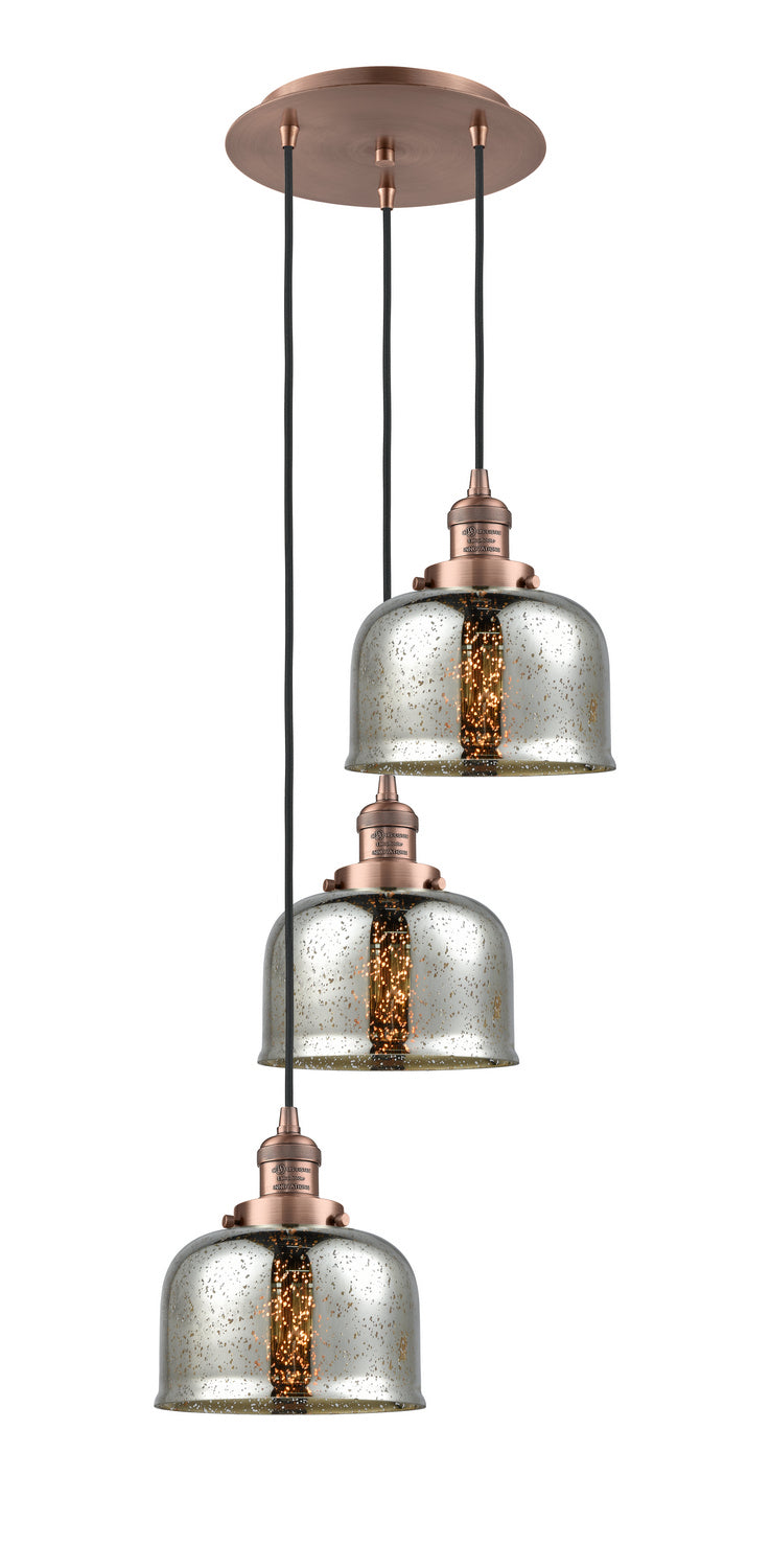 Innovations - 113F-3P-AC-G78 - Three Light Pendant - Franklin Restoration - Antique Copper