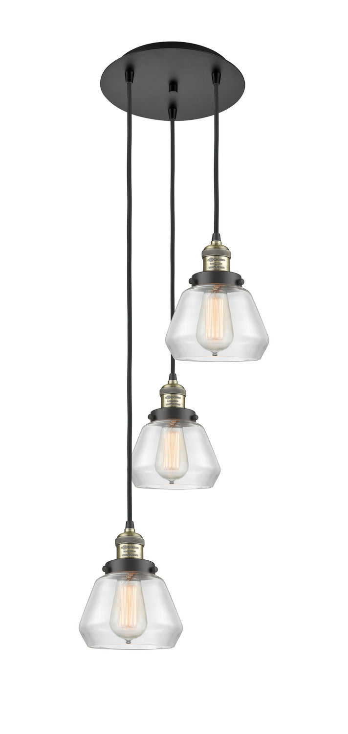 Innovations - 113F-3P-BAB-G172 - Three Light Pendant - Franklin Restoration - Black Antique Brass