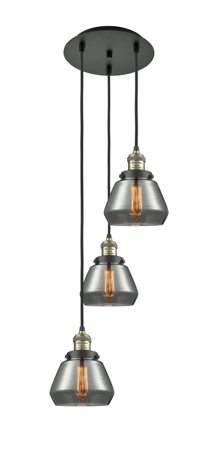 Innovations - 113F-3P-BAB-G173 - Three Light Pendant - Franklin Restoration - Black Antique Brass