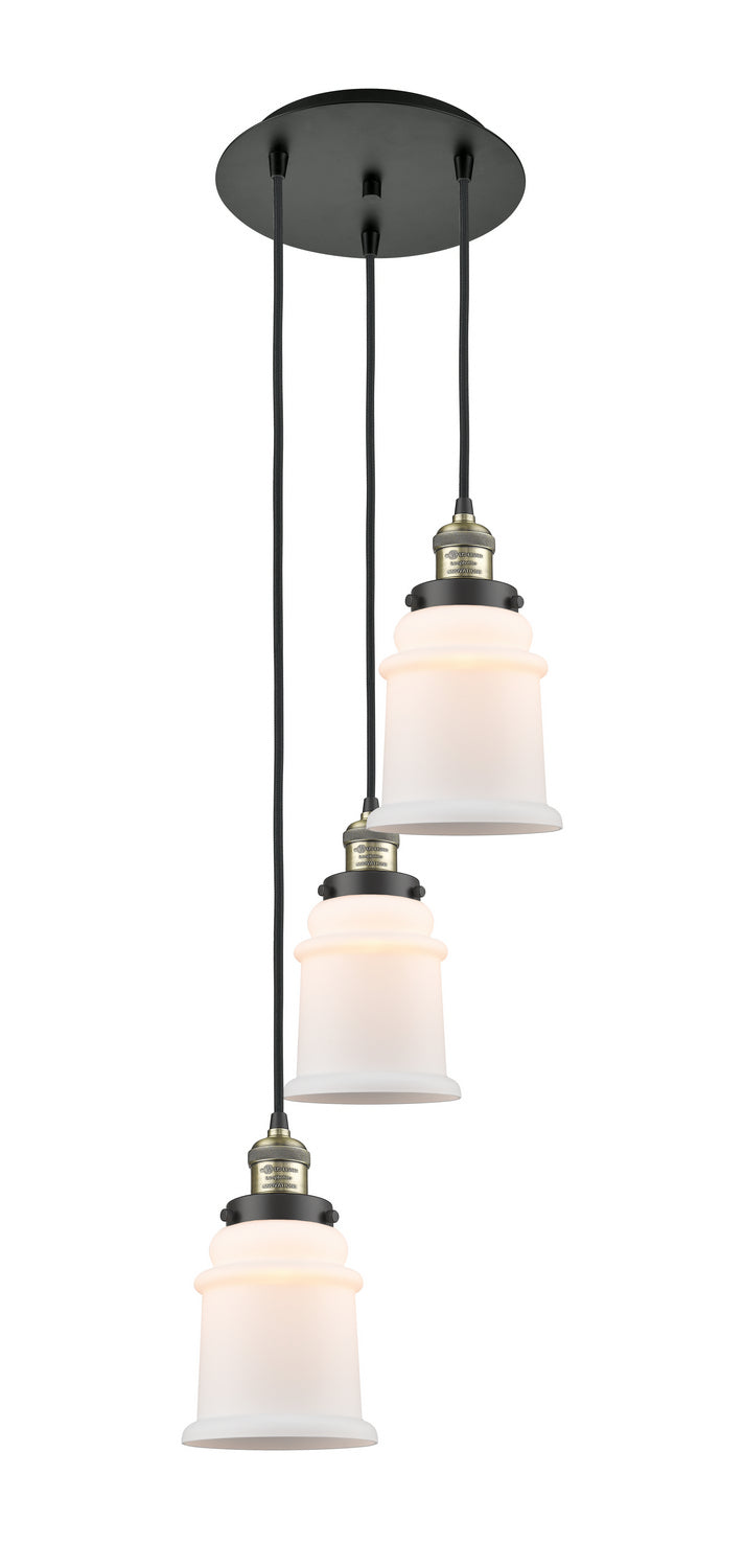 Innovations - 113F-3P-BAB-G181 - Three Light Pendant - Franklin Restoration - Black Antique Brass