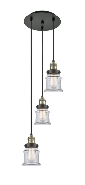 Innovations - 113F-3P-BAB-G182S - Three Light Pendant - Franklin Restoration - Black Antique Brass