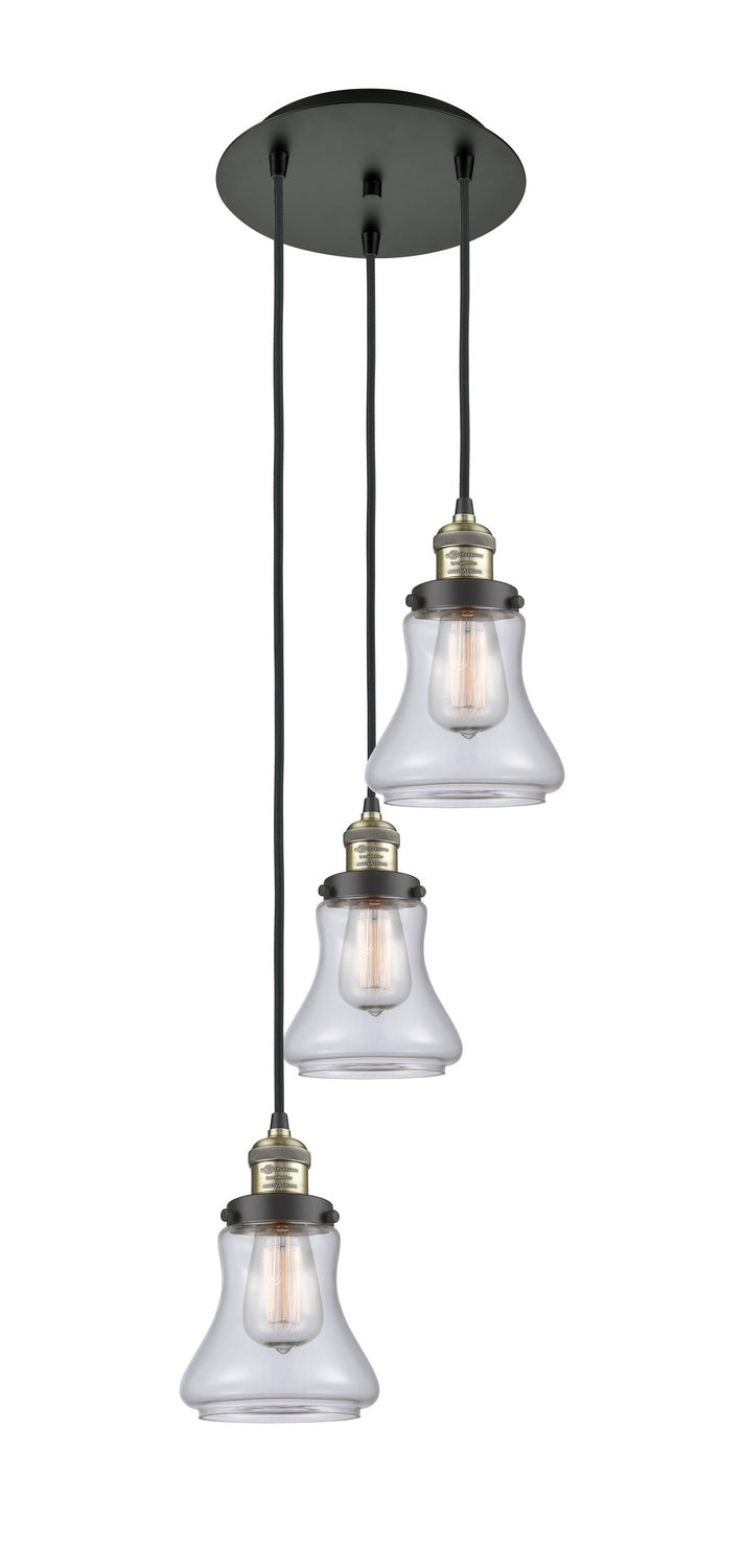 Innovations - 113F-3P-BAB-G192 - Three Light Pendant - Franklin Restoration - Black Antique Brass