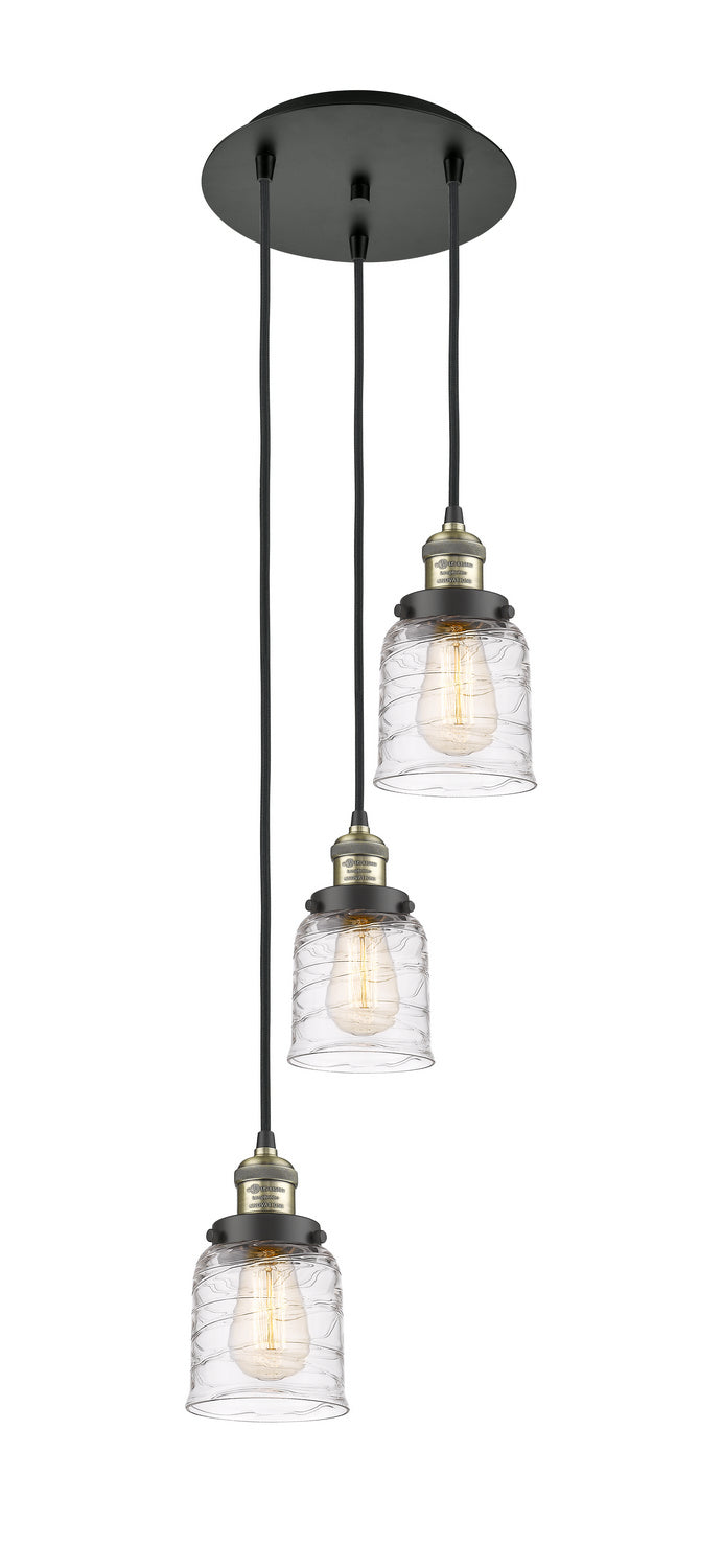 Innovations - 113F-3P-BAB-G513 - Three Light Pendant - Franklin Restoration - Black Antique Brass