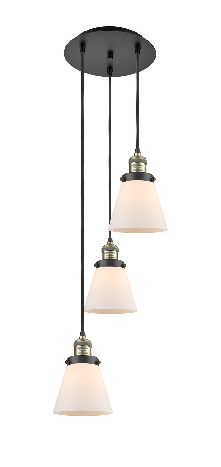 Innovations - 113F-3P-BAB-G61 - Three Light Pendant - Franklin Restoration - Black Antique Brass