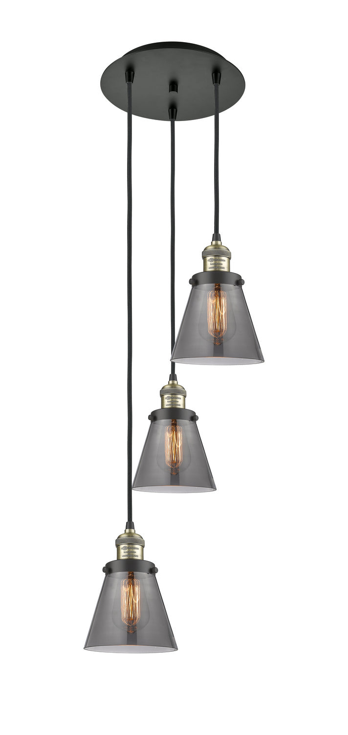 Innovations - 113F-3P-BAB-G63 - Three Light Pendant - Franklin Restoration - Black Antique Brass