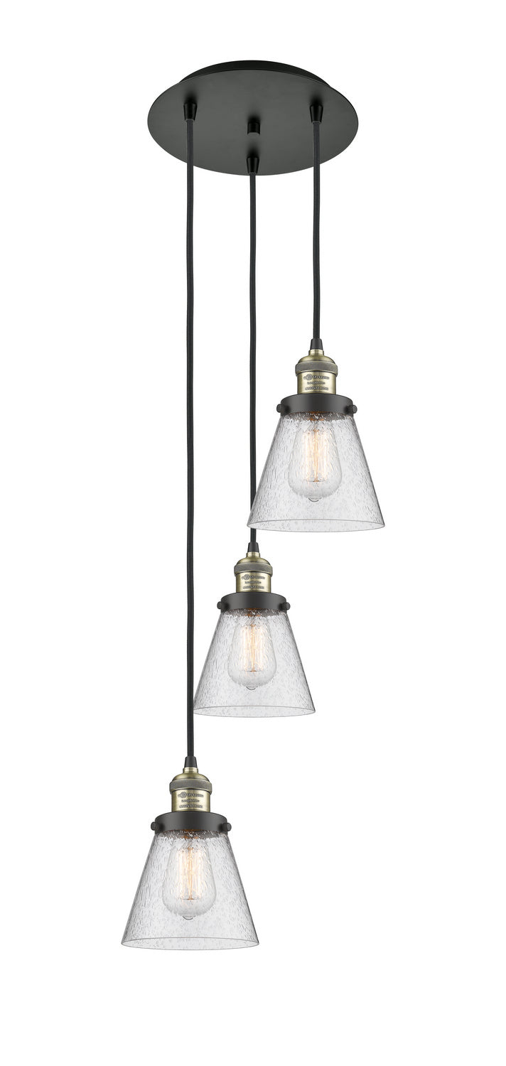 Innovations - 113F-3P-BAB-G64 - Three Light Pendant - Franklin Restoration - Black Antique Brass