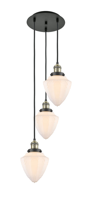 Innovations - 113F-3P-BAB-G661-7 - Three Light Pendant - Franklin Restoration - Black Antique Brass