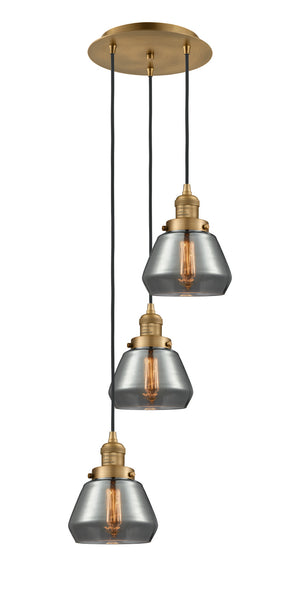 Innovations - 113F-3P-BB-G173 - Three Light Pendant - Franklin Restoration - Brushed Brass