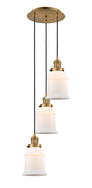 Innovations - 113F-3P-BB-G181 - Three Light Pendant - Franklin Restoration - Brushed Brass