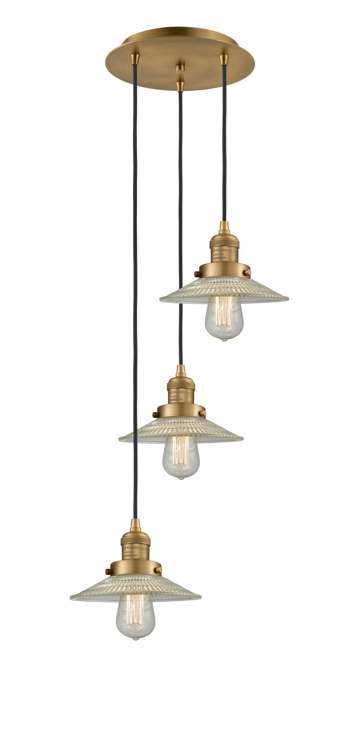 Innovations - 113F-3P-BB-G2 - Three Light Pendant - Franklin Restoration - Brushed Brass