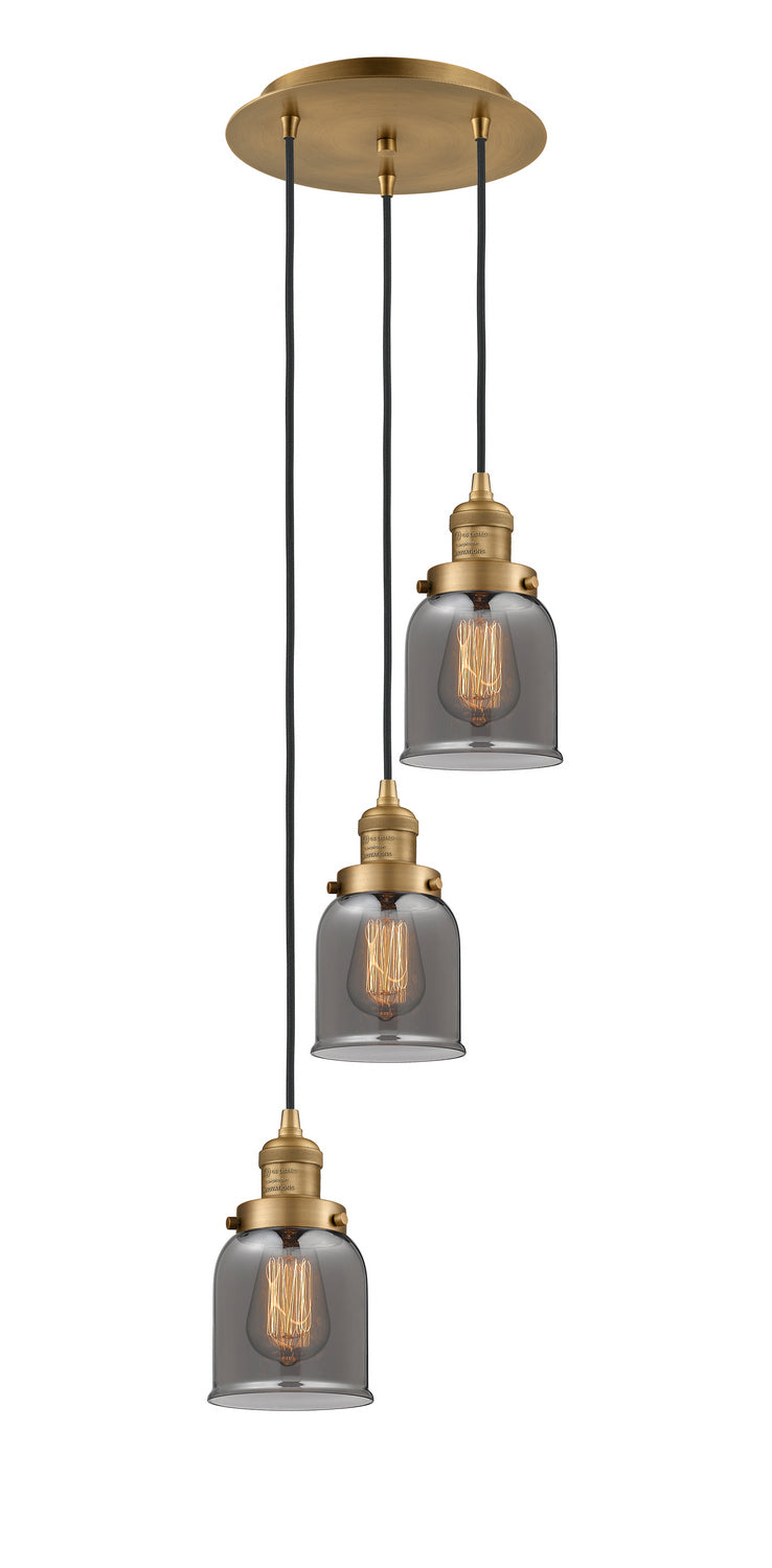 Innovations - 113F-3P-BB-G53 - Three Light Pendant - Franklin Restoration - Brushed Brass