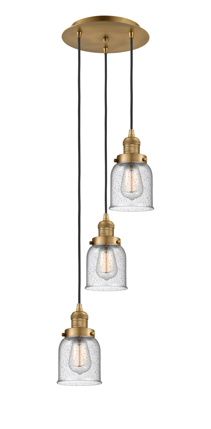 Innovations - 113F-3P-BB-G54 - Three Light Pendant - Franklin Restoration - Brushed Brass