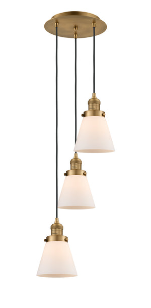 Innovations - 113F-3P-BB-G61 - Three Light Pendant - Franklin Restoration - Brushed Brass