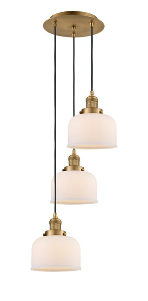 Innovations - 113F-3P-BB-G71 - Three Light Pendant - Franklin Restoration - Brushed Brass