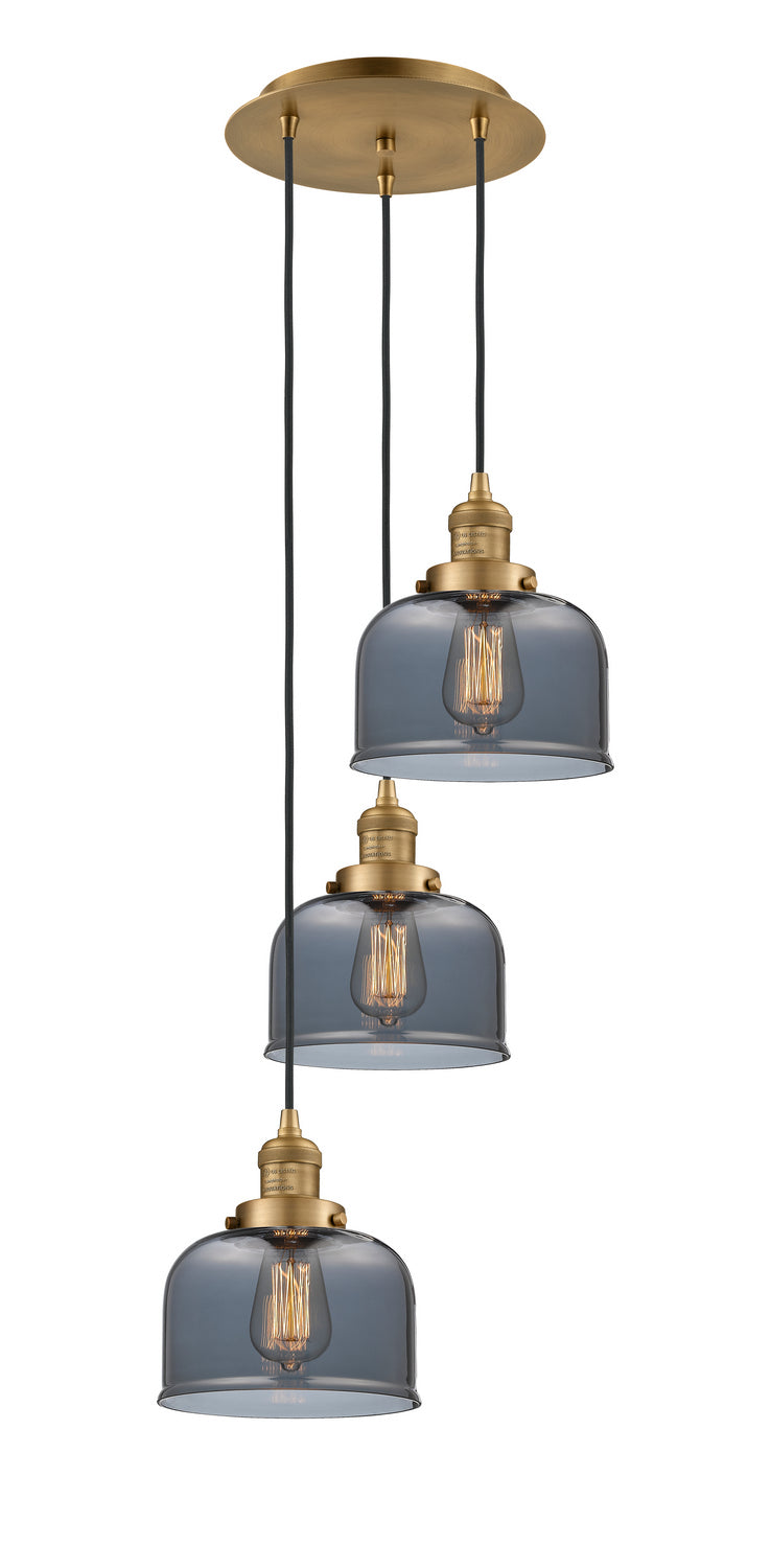 Innovations - 113F-3P-BB-G73 - Three Light Pendant - Franklin Restoration - Brushed Brass