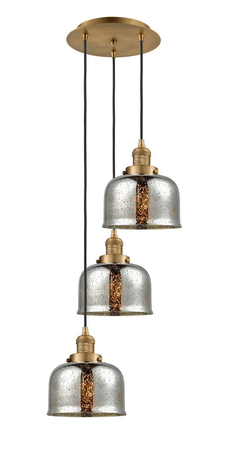 Innovations - 113F-3P-BB-G78 - Three Light Pendant - Franklin Restoration - Brushed Brass