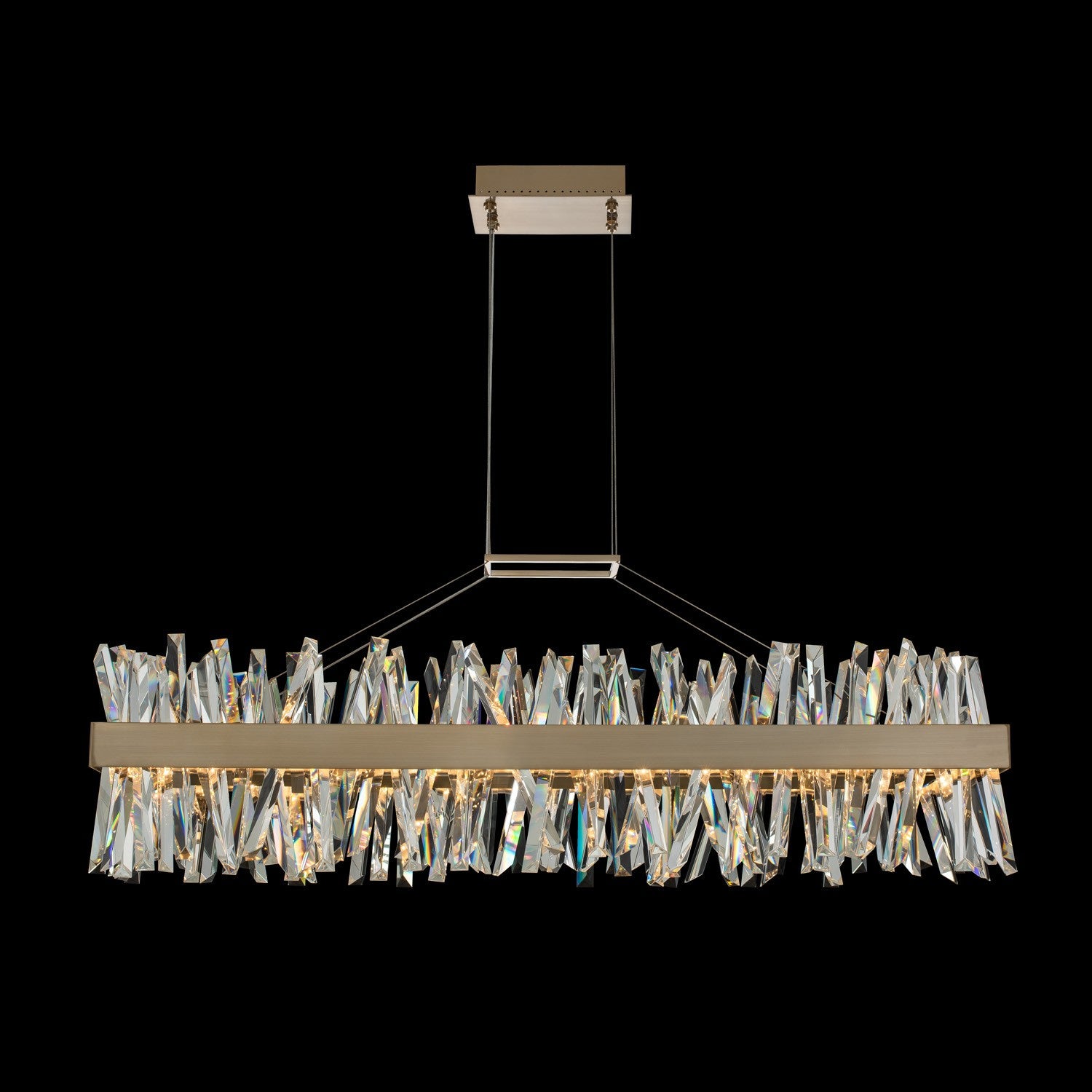 Allegri - 030260-038 - LED Island Pendant - Glacier - Brushed Champagne Gold