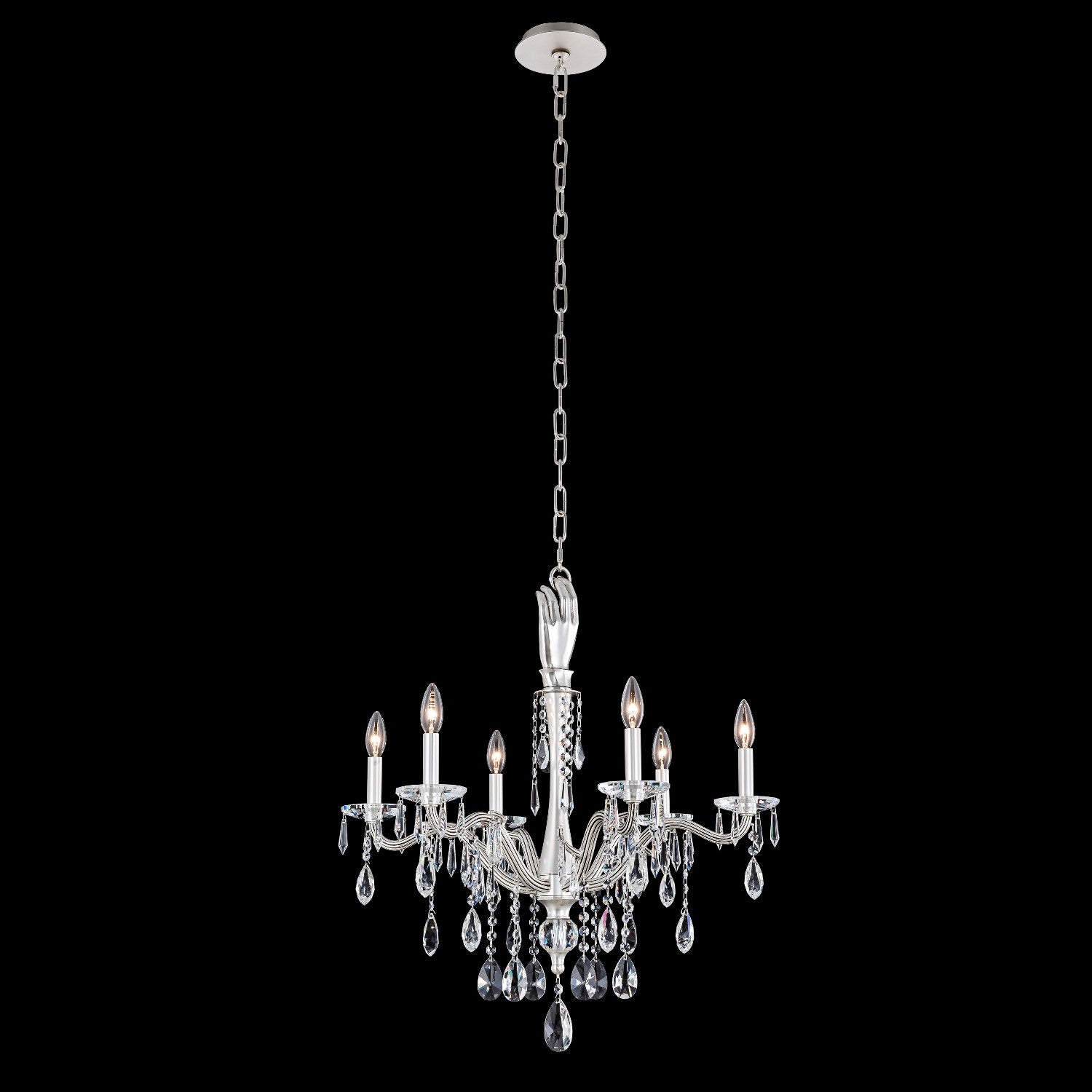 Allegri - 039071-061-FR001 - Six Light Chandelier - Venere - Pewter