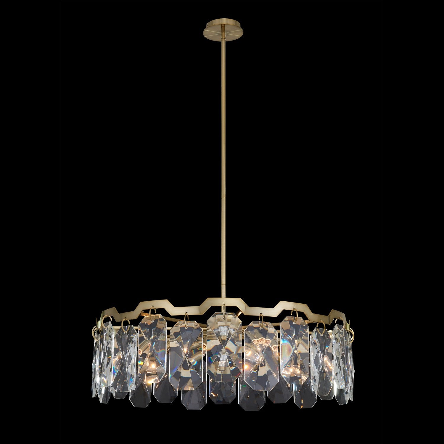 Allegri - 039357-039-FR001 - Eight Light Pendant - Piatta - Brushed Brass