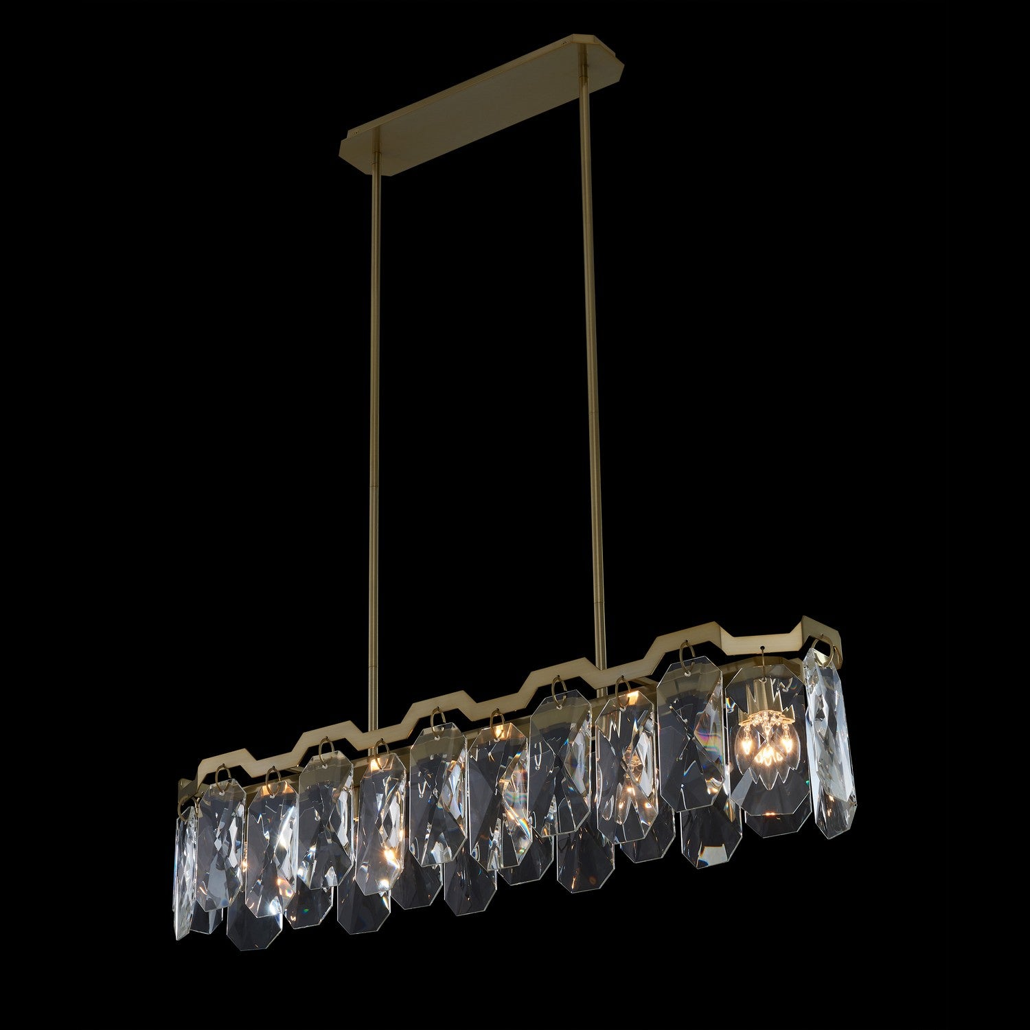 Allegri - 039361-039-FR001 - Six Light Island Pendant - Piatta - Brushed Brass