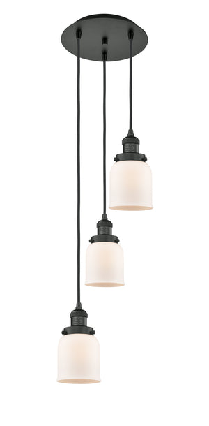 Innovations - 113F-3P-BK-G51 - Three Light Pendant - Franklin Restoration - Matte Black