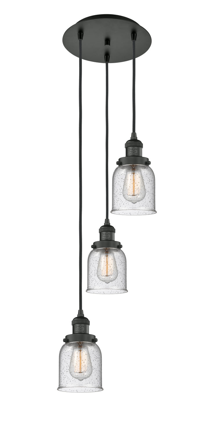 Innovations - 113F-3P-BK-G54 - Three Light Pendant - Franklin Restoration - Matte Black