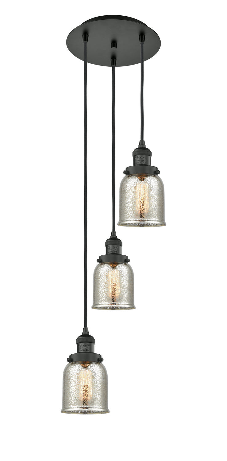 Innovations - 113F-3P-BK-G58 - Three Light Pendant - Franklin Restoration - Matte Black