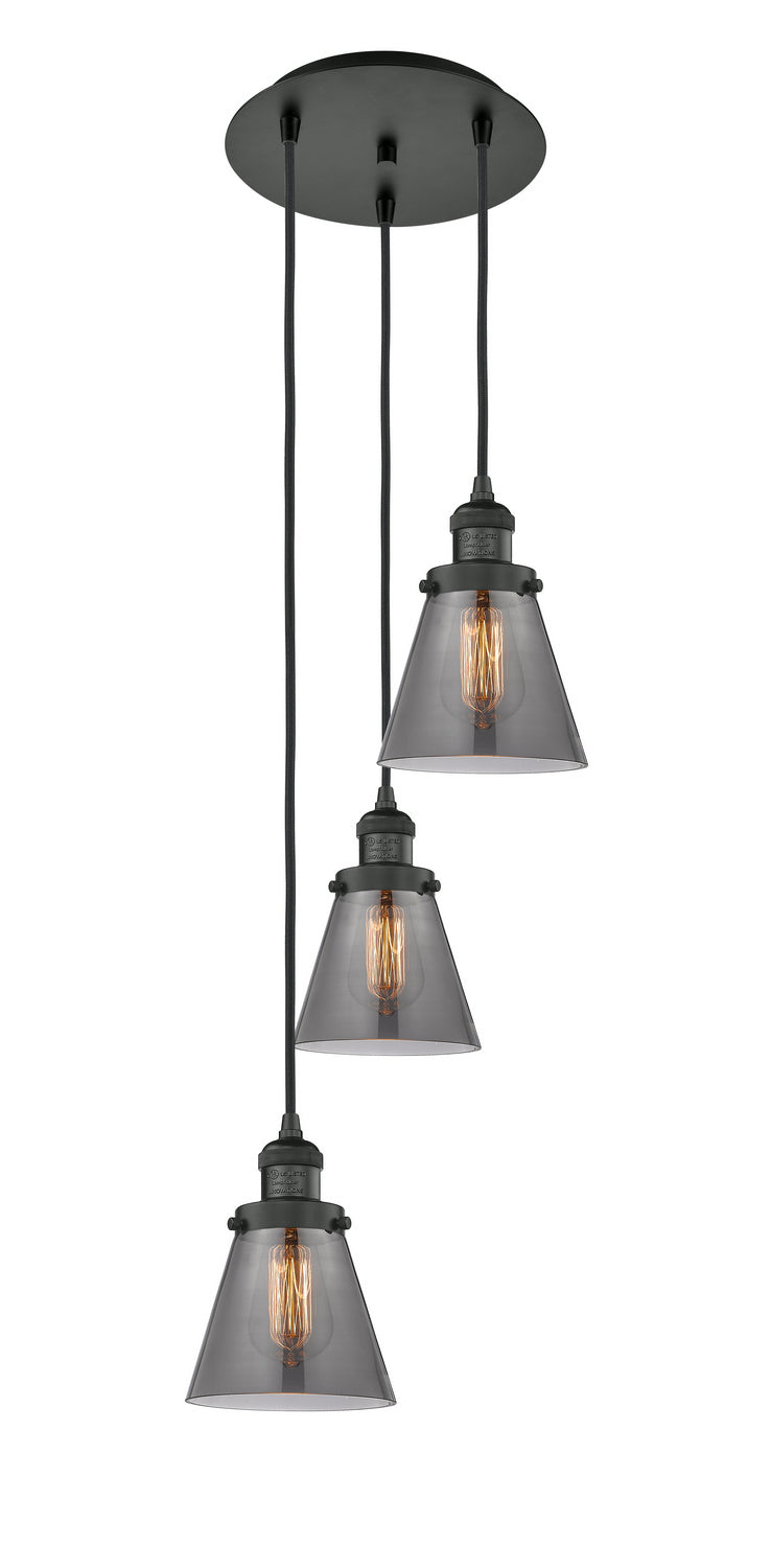 Innovations - 113F-3P-BK-G63 - Three Light Pendant - Franklin Restoration - Matte Black