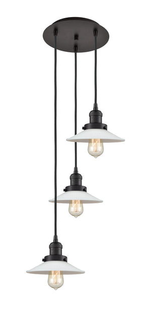 Innovations - 113F-3P-OB-G1 - Three Light Pendant - Franklin Restoration - Oil Rubbed Bronze