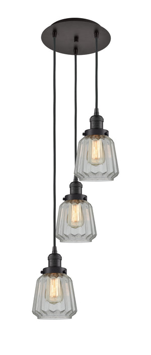 Innovations - 113F-3P-OB-G142 - Three Light Pendant - Franklin Restoration - Oil Rubbed Bronze