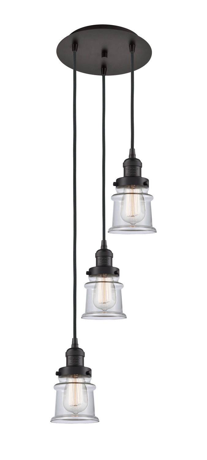 Innovations - 113F-3P-OB-G182S - Three Light Pendant - Franklin Restoration - Oil Rubbed Bronze