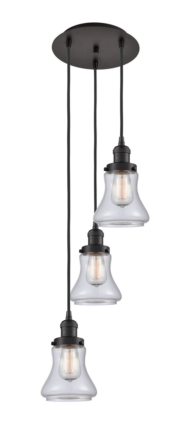 Innovations - 113F-3P-OB-G192 - Three Light Pendant - Franklin Restoration - Oil Rubbed Bronze