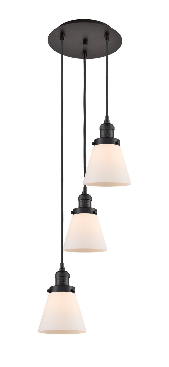 Innovations - 113F-3P-OB-G61 - Three Light Pendant - Franklin Restoration - Oil Rubbed Bronze