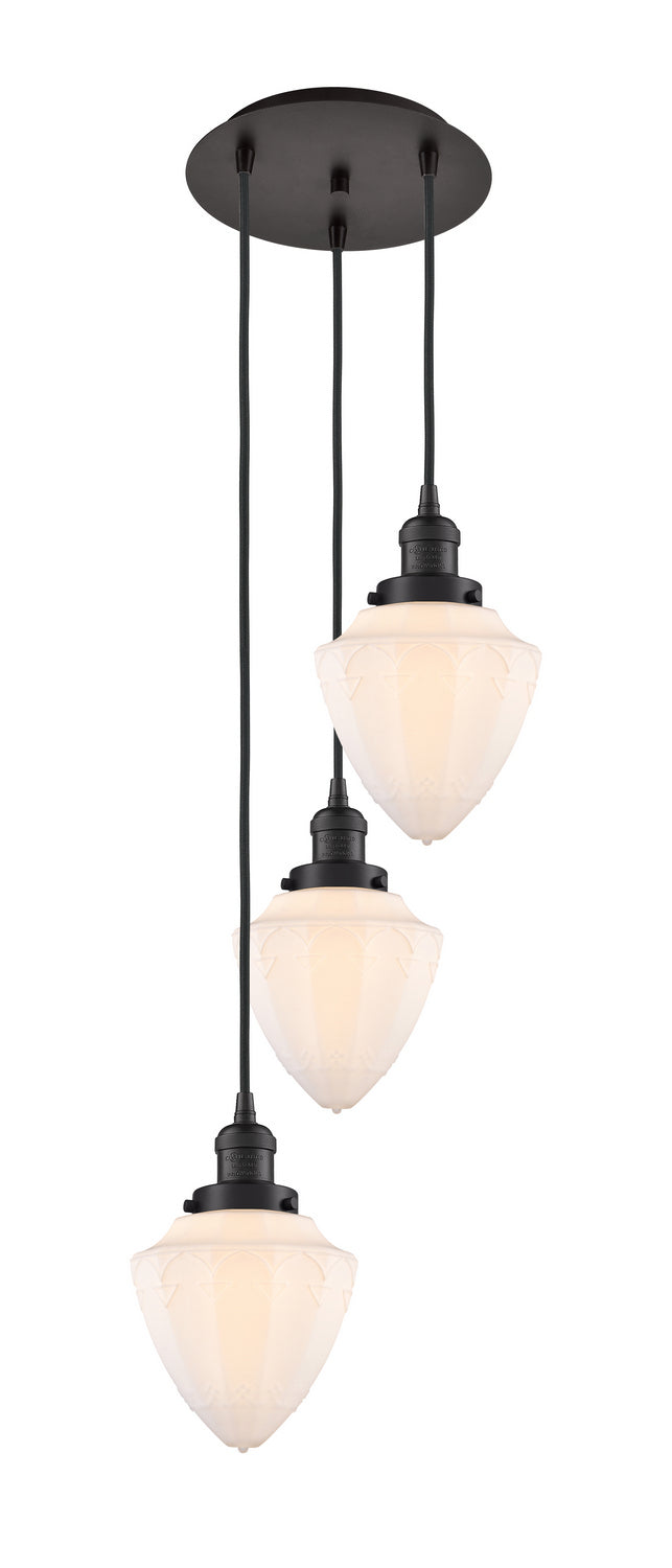 Innovations - 113F-3P-OB-G661-7 - Three Light Pendant - Franklin Restoration - Oil Rubbed Bronze