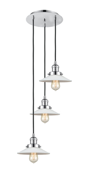 Innovations - 113F-3P-PC-G1 - Three Light Pendant - Franklin Restoration - Polished Chrome