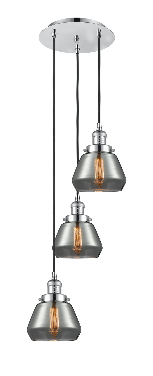 Innovations - 113F-3P-PC-G173 - Three Light Pendant - Franklin Restoration - Polished Chrome