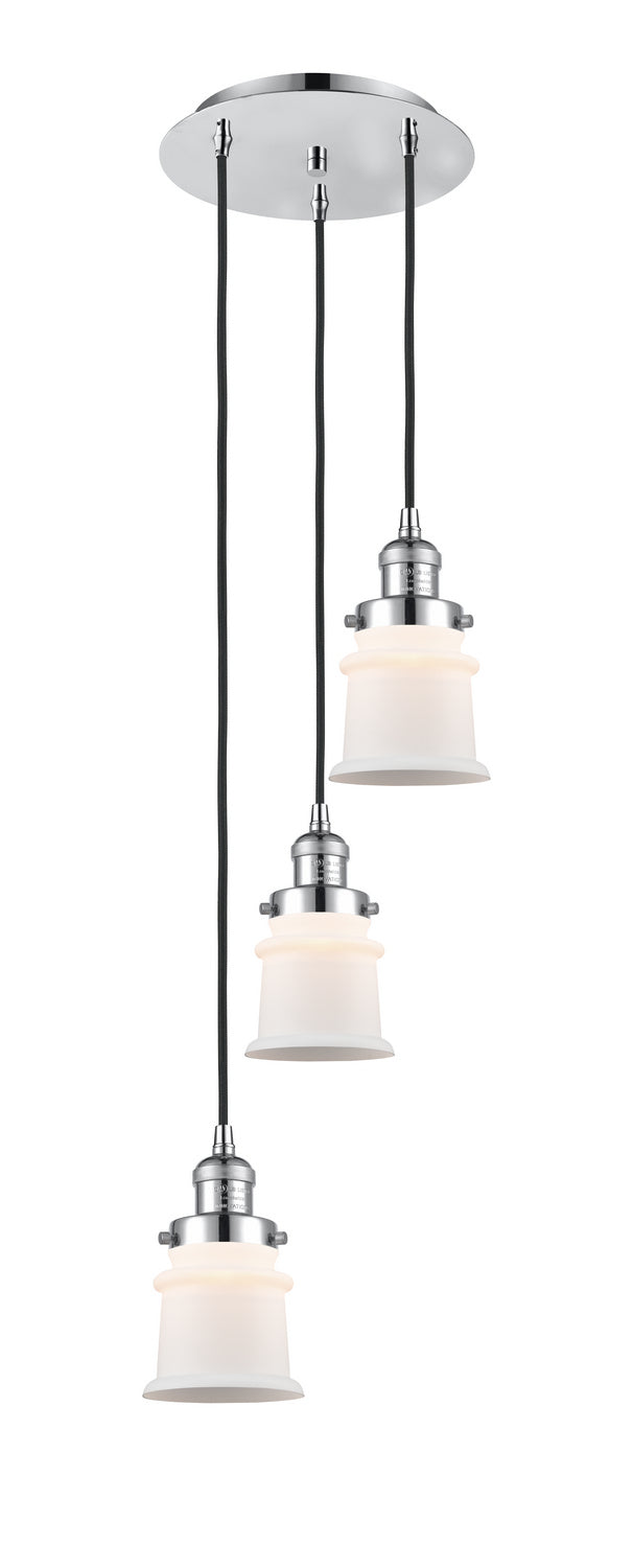 Innovations - 113F-3P-PC-G181S - Three Light Pendant - Franklin Restoration - Polished Chrome