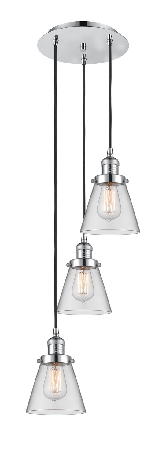 Innovations - 113F-3P-PC-G62 - Three Light Pendant - Franklin Restoration - Polished Chrome