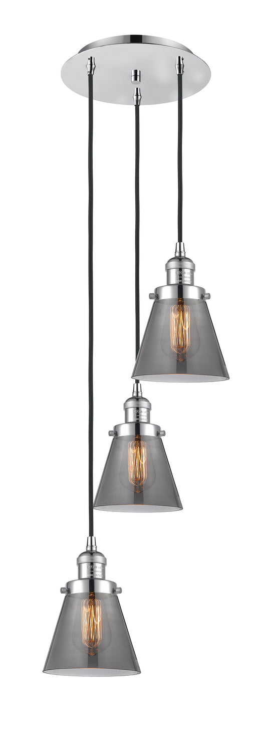 Innovations - 113F-3P-PC-G63 - Three Light Pendant - Franklin Restoration - Polished Chrome