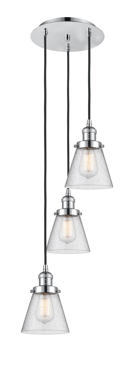 Innovations - 113F-3P-PC-G64 - Three Light Pendant - Franklin Restoration - Polished Chrome