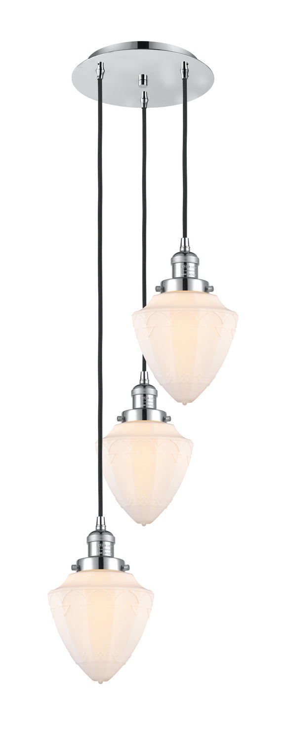 Innovations - 113F-3P-PC-G661-7 - Three Light Pendant - Franklin Restoration - Polished Chrome