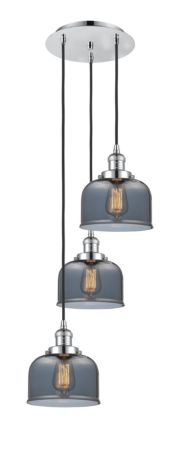 Innovations - 113F-3P-PC-G73 - Three Light Pendant - Franklin Restoration - Polished Chrome