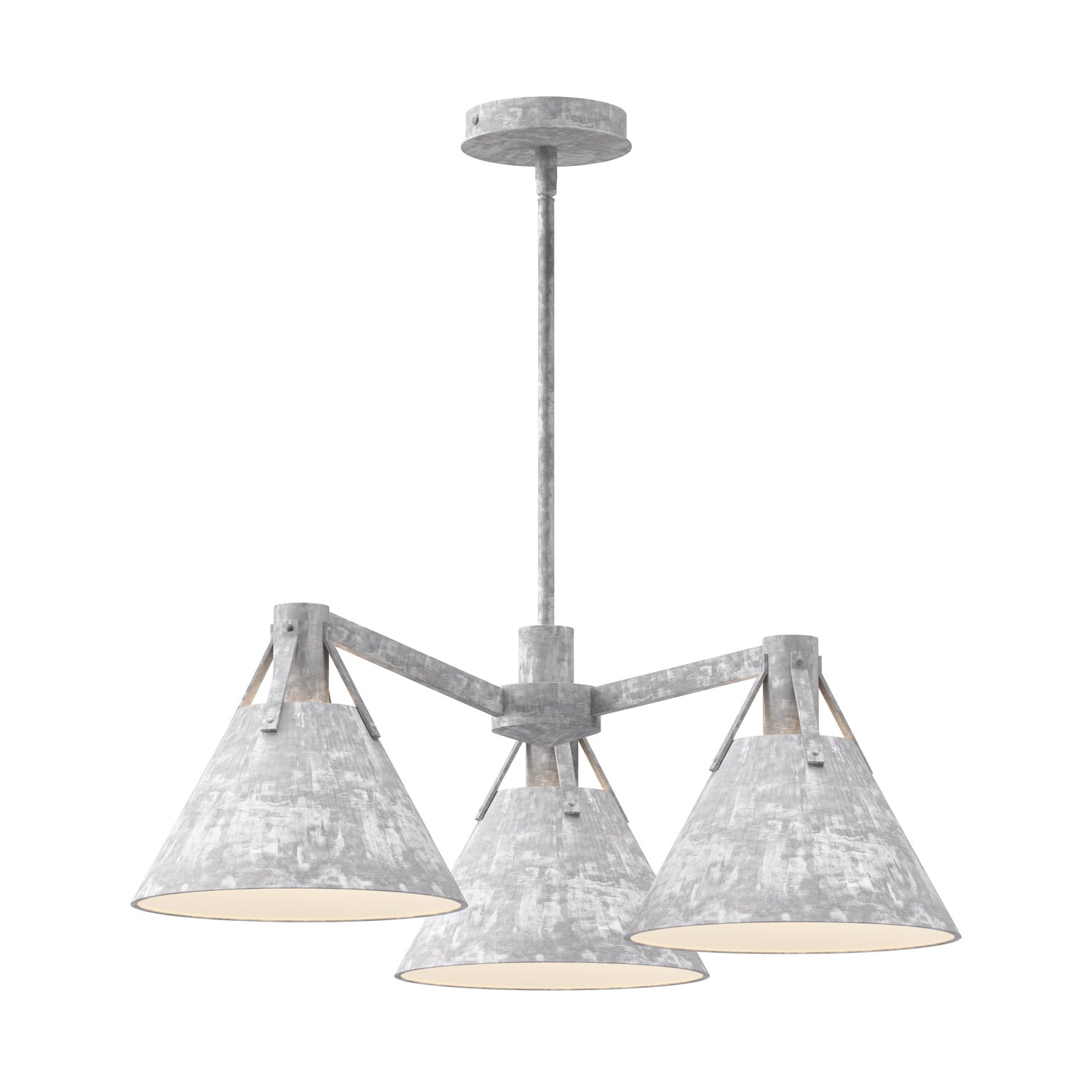 Alora - CH584525SL - Three Light Chandelier - Archer - Steel Shade