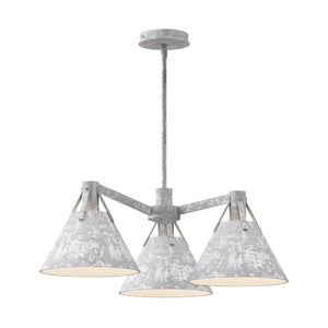 Alora - CH584525SL - Three Light Chandelier - Archer - Steel Shade