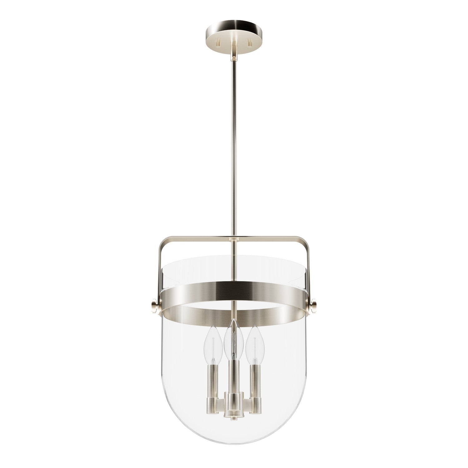 Hunter - 19830 - Three Light Pendant - Karloff - Brushed Nickel