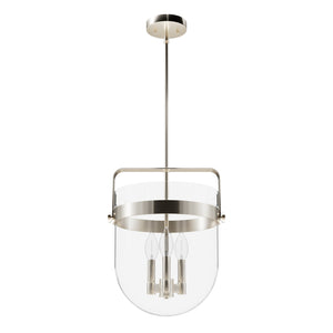 Hunter - 19830 - Three Light Pendant - Karloff - Brushed Nickel