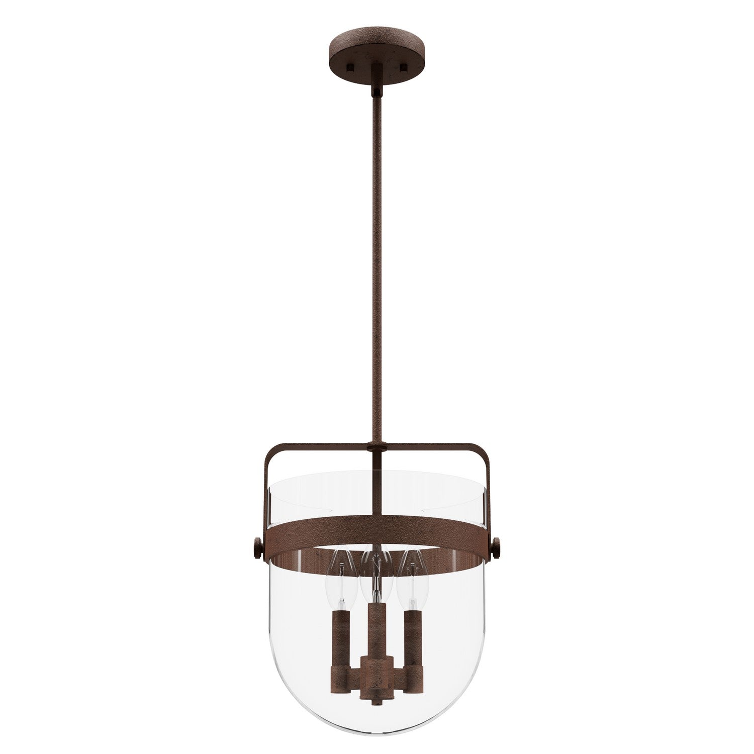 Hunter - 19832 - Three Light Pendant - Karloff - Textured Rust