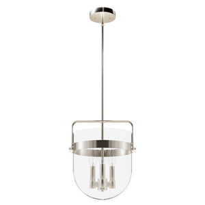 Hunter - 19833 - Three Light Pendant - Karloff - Brushed Nickel