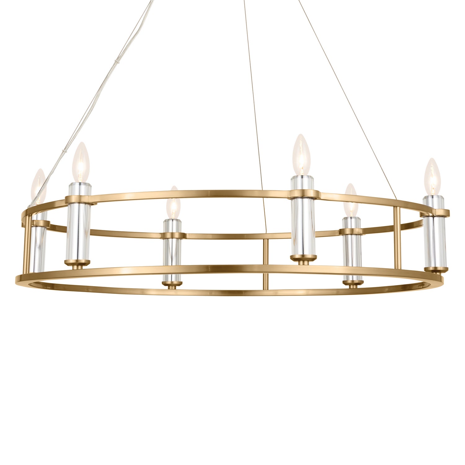 Kichler - 52490BNB - Six Light Chandelier - Rosalind - Brushed Natural Brass